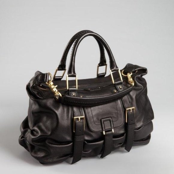 Botkier Handbags - Botkier Sasha Medium Duffle Leather Ruched Bag